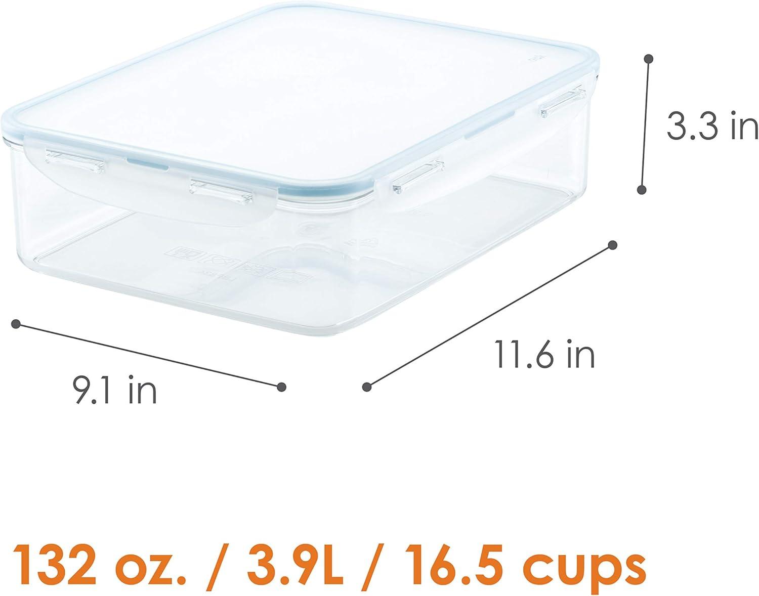 image:imageLOCK amp LOCK Purely Better Tritan ContainerRectangle Food Storage Bin 37 Ounce ClearRectangle