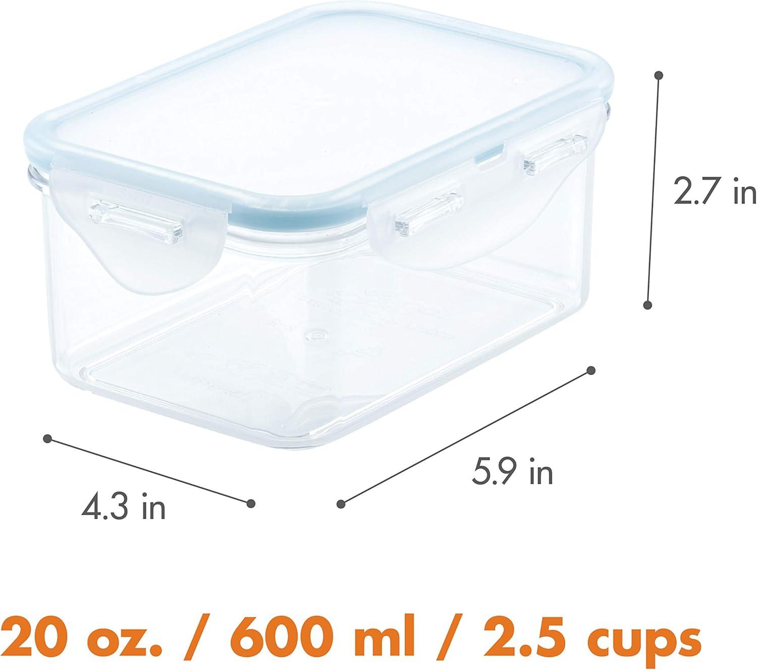 image:imageLOCK amp LOCK Purely Better Tritan ContainerRectangle Food Storage Bin 37 Ounce ClearRectangle