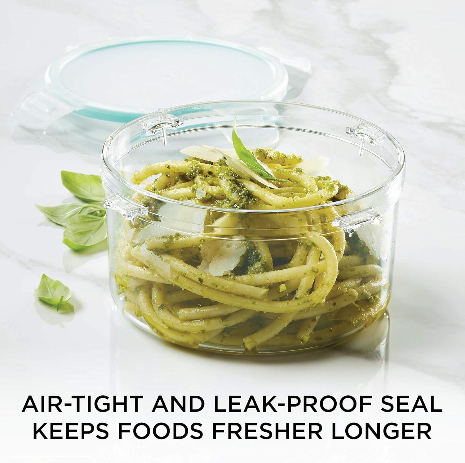 image:imageLOCK amp LOCK Purely Better Tritan ContainerRectangle Food Storage Bin 37 Ounce ClearRound