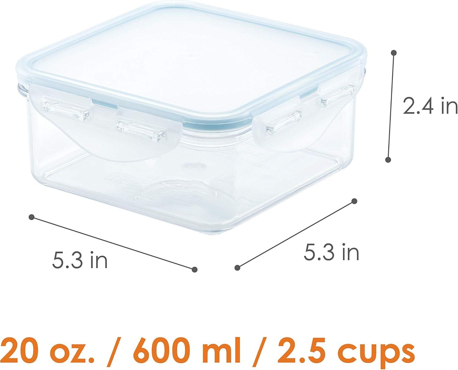 image:imageLOCK amp LOCK Purely Better Tritan ContainerRectangle Food Storage Bin 37 Ounce ClearSquare