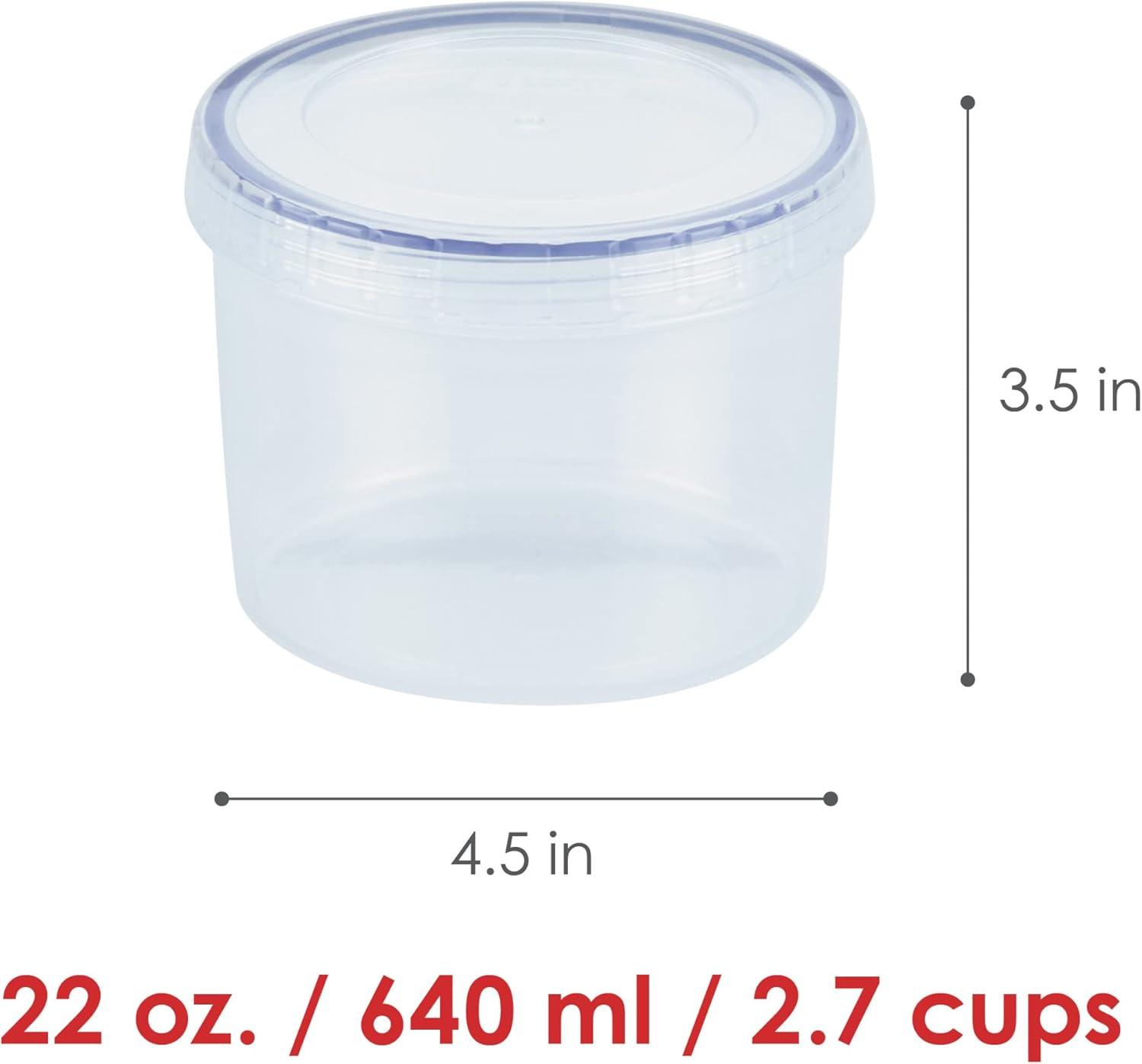 image:imageLock amp Lock Easy Essentials Food Storage Bin SetAirtight Container LidsBPAFreeDishwasher Safe 20 Piece Clear