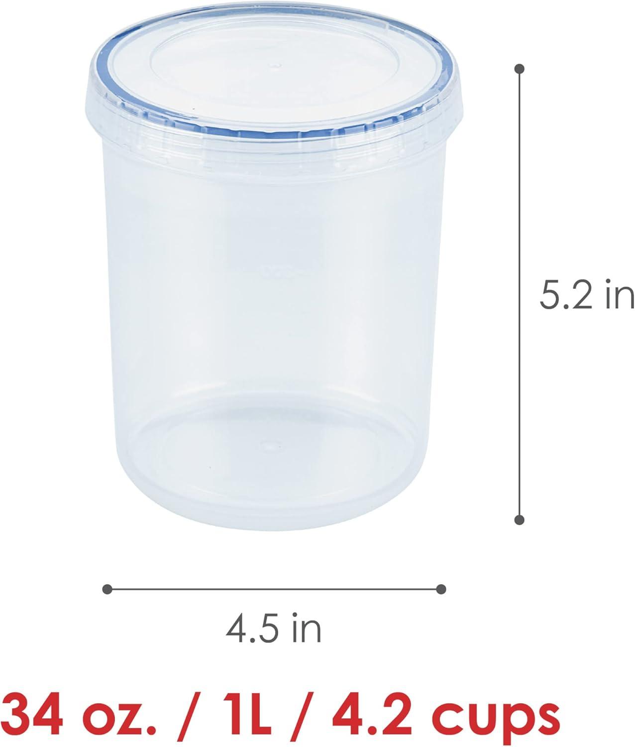 image:imageLock amp Lock Easy Essentials Food Storage Bin SetAirtight Container LidsBPAFreeDishwasher Safe 20 Piece Clear