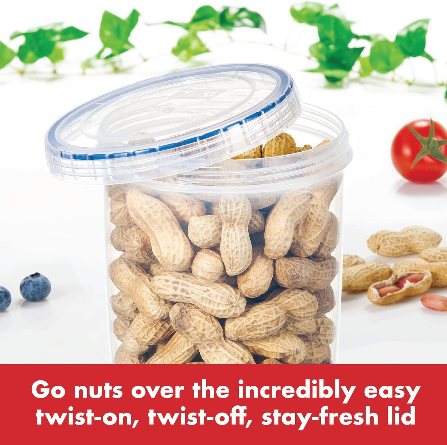 image:imageLock amp Lock Easy Essentials Food Storage Bin SetAirtight Container LidsBPAFreeDishwasher Safe 20 Piece Clear