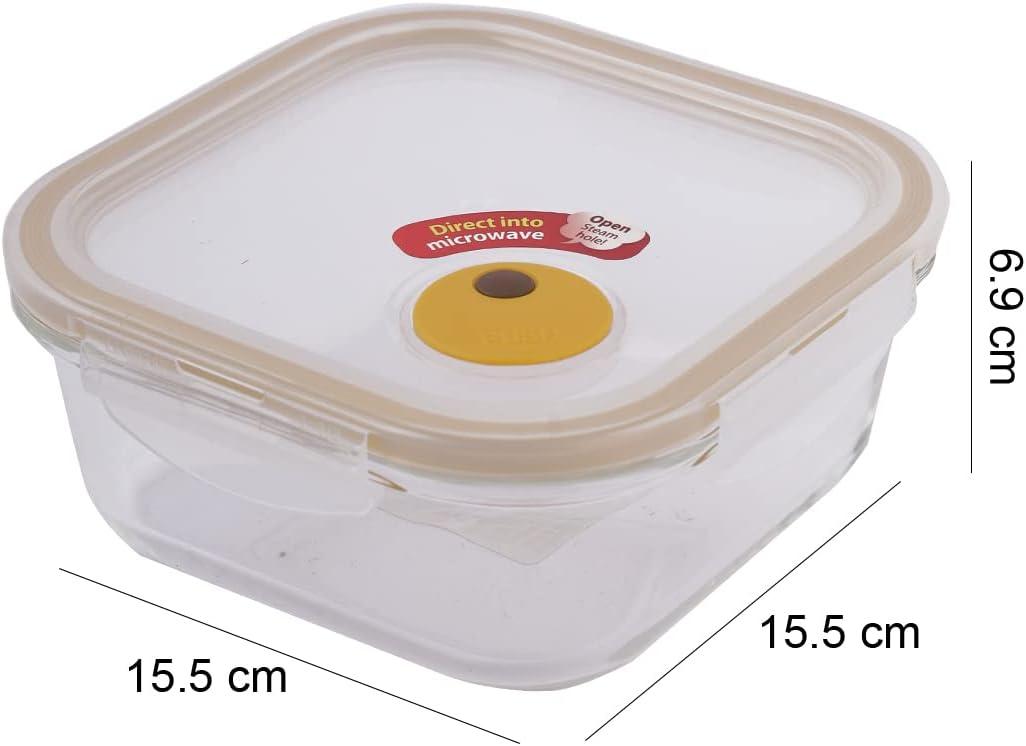 image:imageLock amp Lock Purely Better Glass Food Storage Container with Steam Vent Lid Square17 oz Color May VarySquare 25 oz