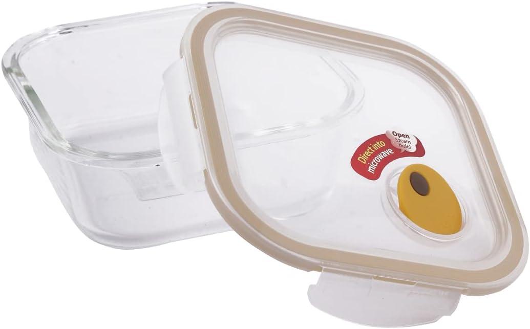 image:imageLock amp Lock Purely Better Glass Food Storage Container with Steam Vent Lid Square17 oz Color May VarySquare 25 oz