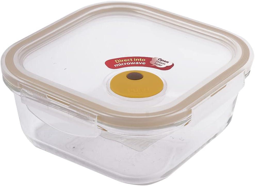 image:imageLock amp Lock Purely Better Glass Food Storage Container with Steam Vent Lid Square17 oz Color May VarySquare 25 oz