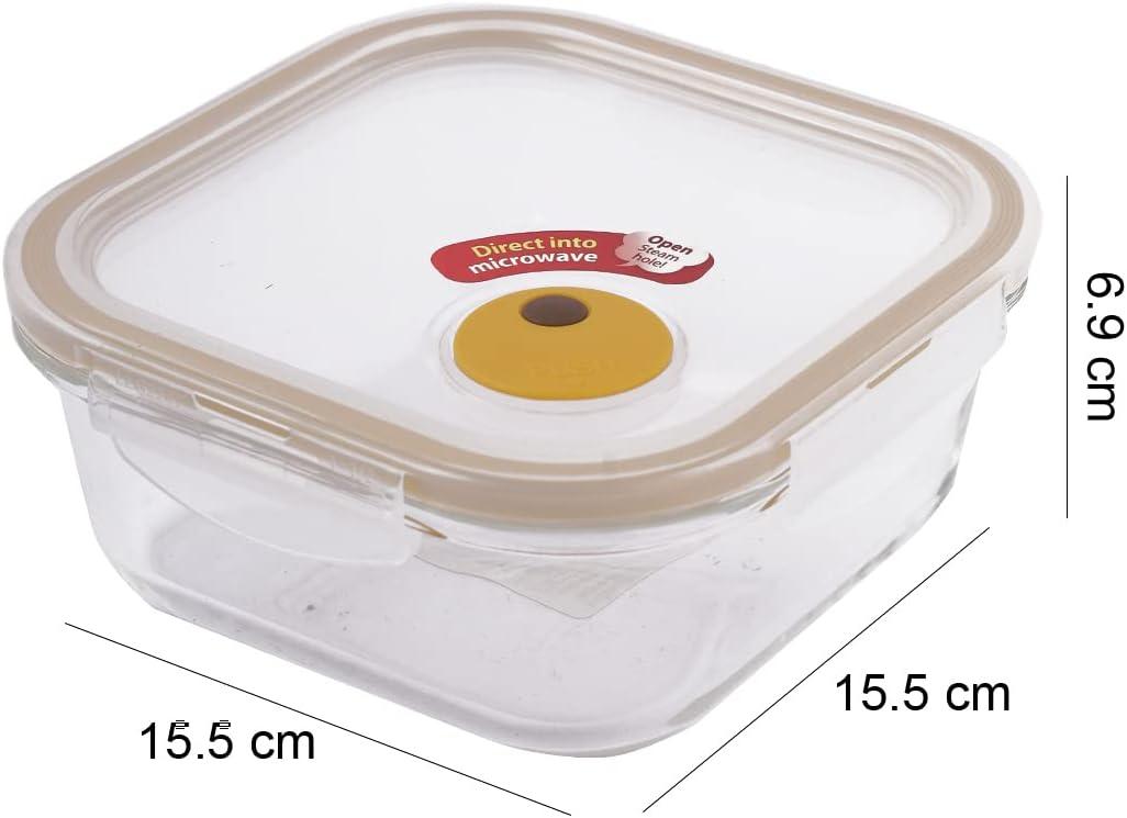 image:imageLock amp Lock Purely Better Glass Food Storage Container with Steam Vent Lid Square17 oz Color May VarySquare 25 oz