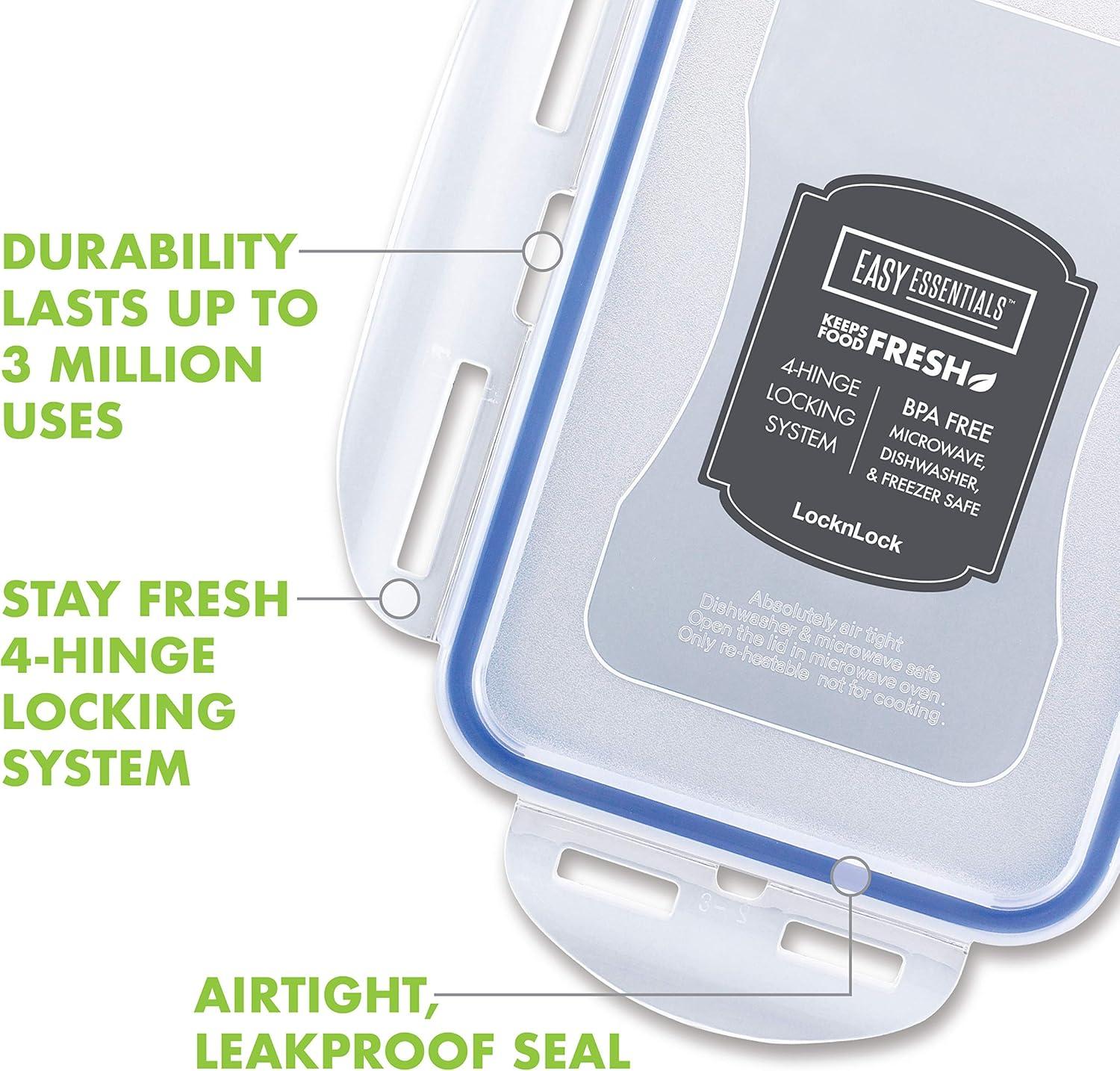 image:imageLocknLock Easy Essentials Food Storage Container SetFood Storage Bin Set 8 Piece Clear8 Piece Set