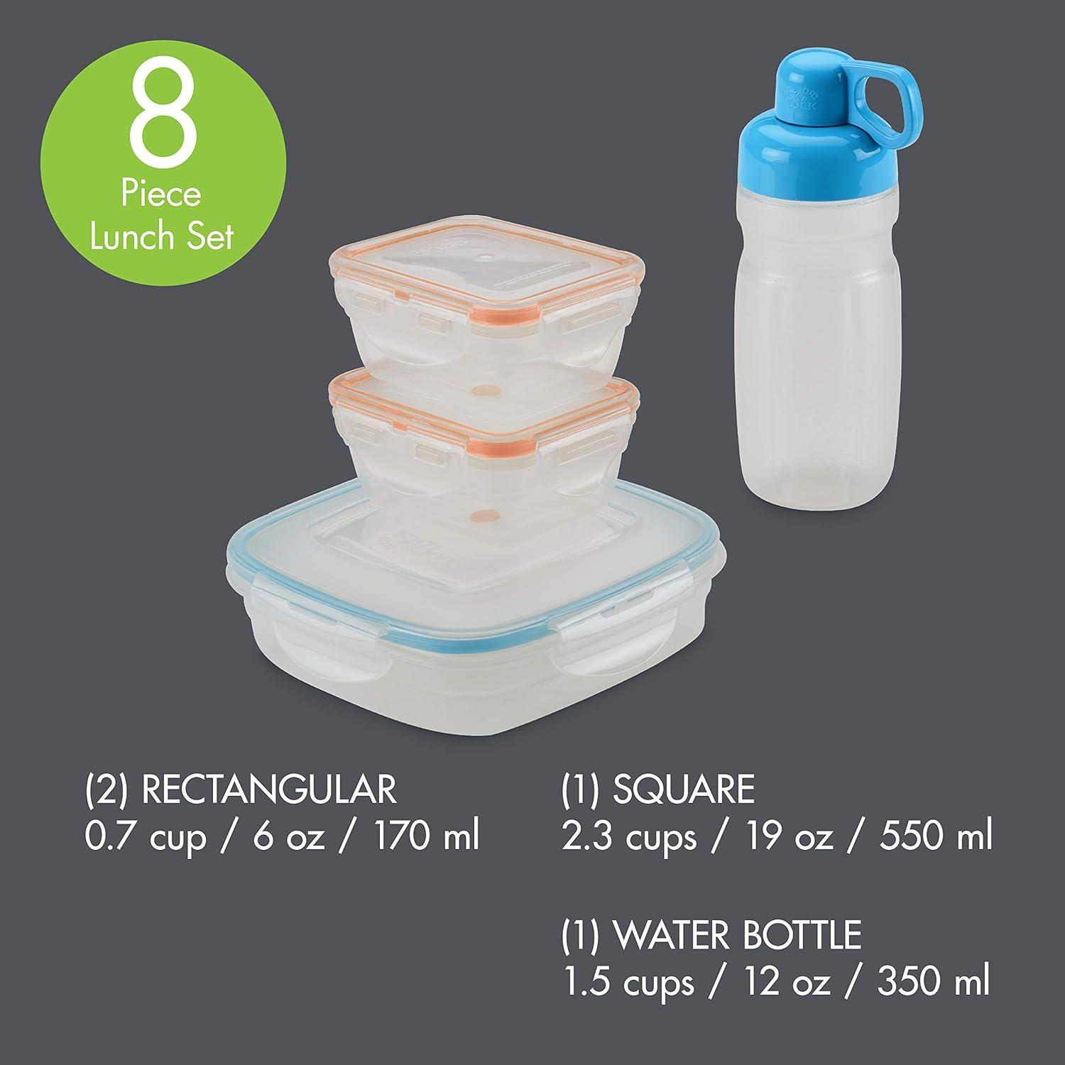 image:imageLocknLock Easy Essentials Food Storage Container SetFood Storage Bin Set 8 Piece Clear8 Piece Set
