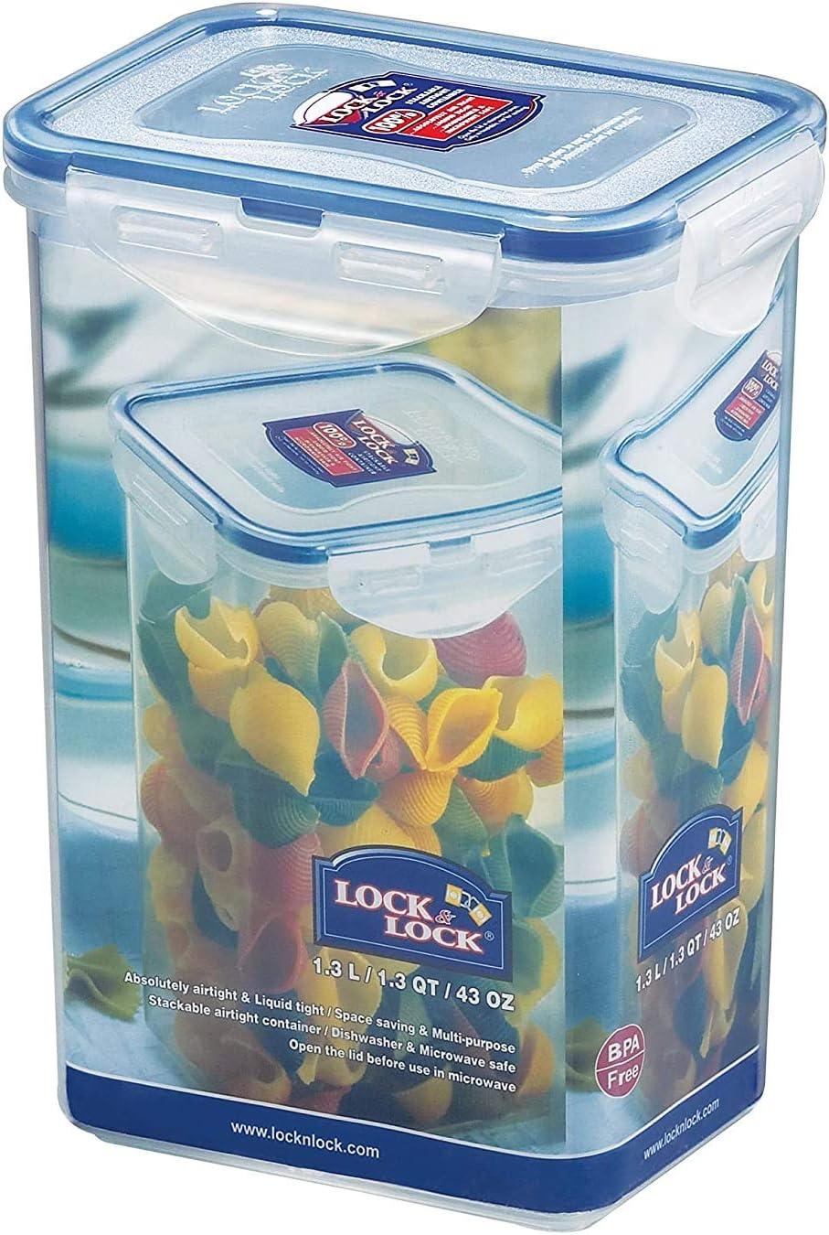 image:imageLocknLock Easy Essentials Pantry Rectangular Food Storage Container 55 Cup Clear1 Count Pack of 1
