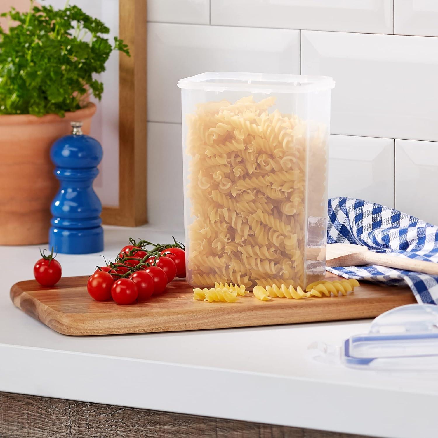 image:imageLocknLock Easy Essentials Pantry Rectangular Food Storage Container 55 Cup Clear1 Count Pack of 3