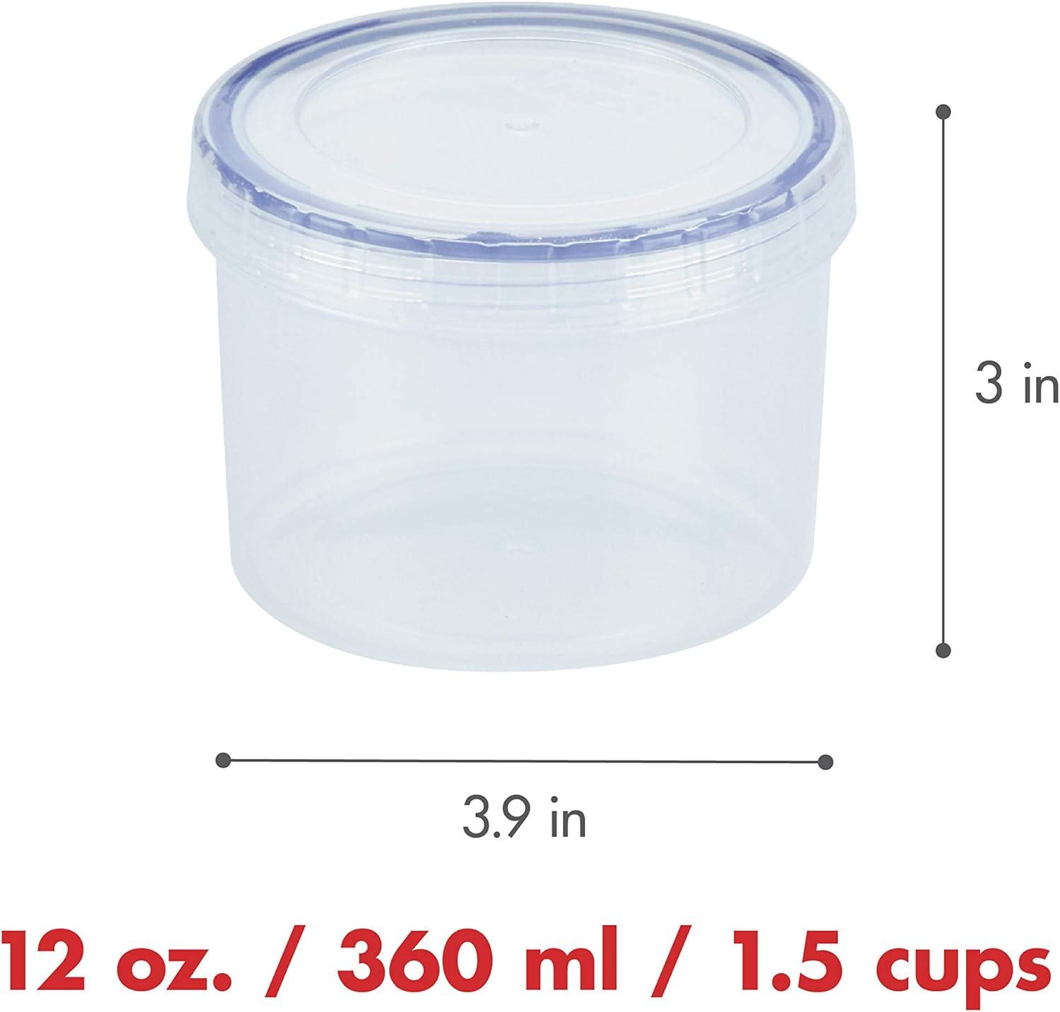 image:imageLocknLock Easy Essentials Twist Food Storage lidsAirtight containers BPA Free Short12 ozfor Coffee Clear