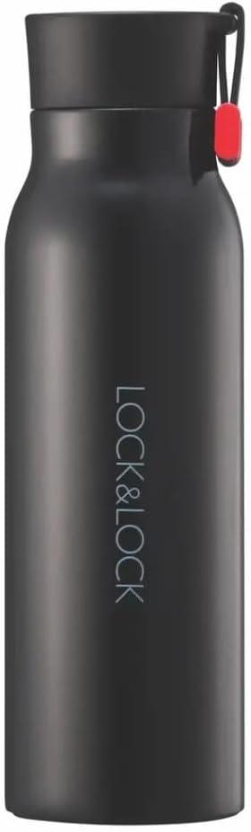 image:imageLocknLock Name Tumbler White 12oz BPAFree Double Wall Stainless Steel Vacuum Insulated Tumbler with LeakProof Lid and Handle Thermal Travel Water BottleBlack