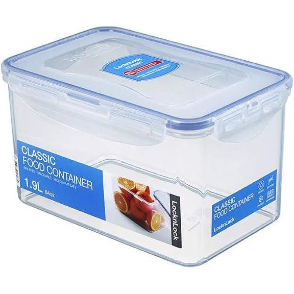 image:imageLOCK amp LOCK Easy Essentials Food LidsPantry StorageAirtight Containers BPA Free Rectangle 8 Cup for Cookies Clear8 Cup