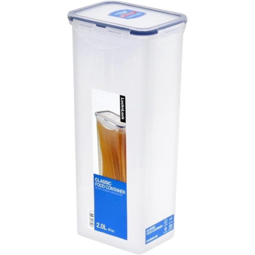 image:imageLOCK amp LOCK Easy Essentials Food LidsPantry StorageAirtight Containers BPA Free Rectangle  8 Cup  for Cookies Clear85 Cup