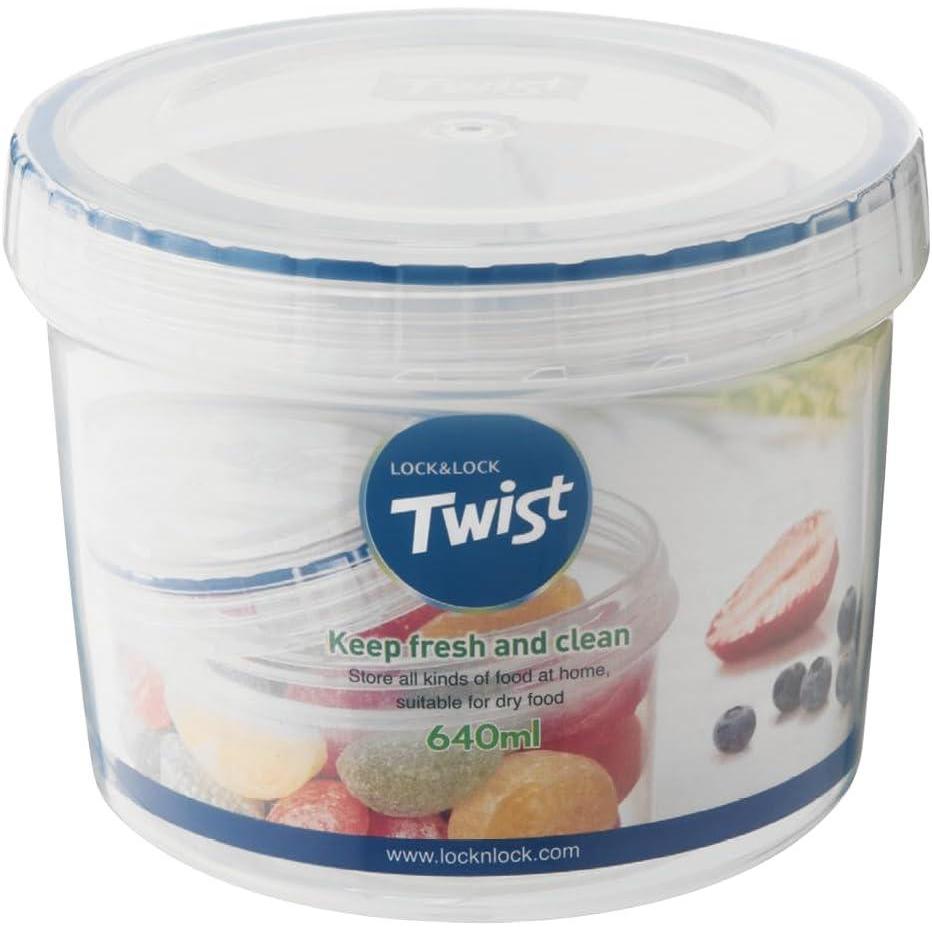 image:imageLOCK amp LOCK Easy Essentials Twist Food Storage lidsAirtight containers BPA Free Short22 ozfor Fruits Clear