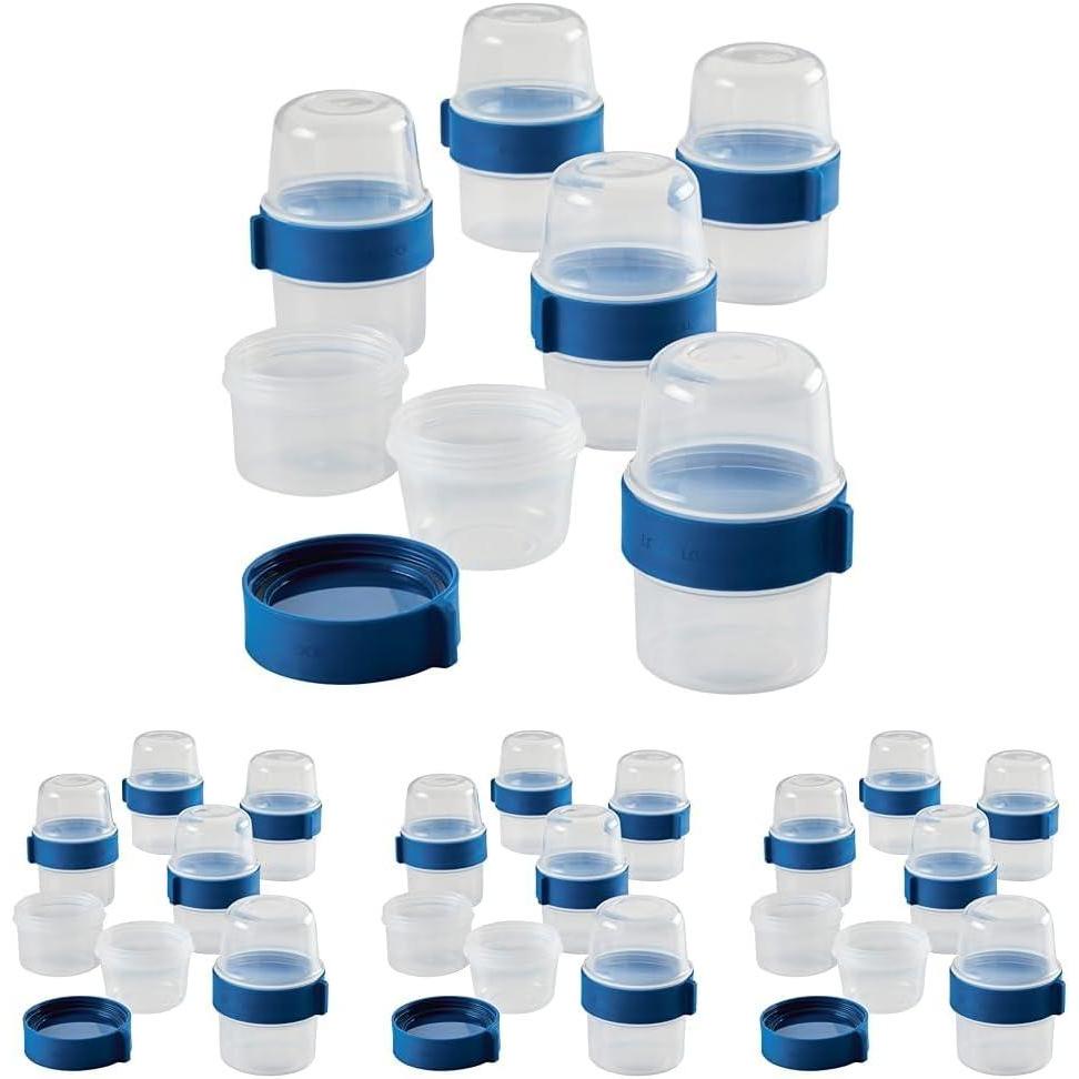 image:imageLOCK amp LOCK LocknLock Easy Essentials Twist Two Way Container Food Storage Bin BPAFreeDishwasher Safe 12Piece Set Clear12Piece Set Pack of 4