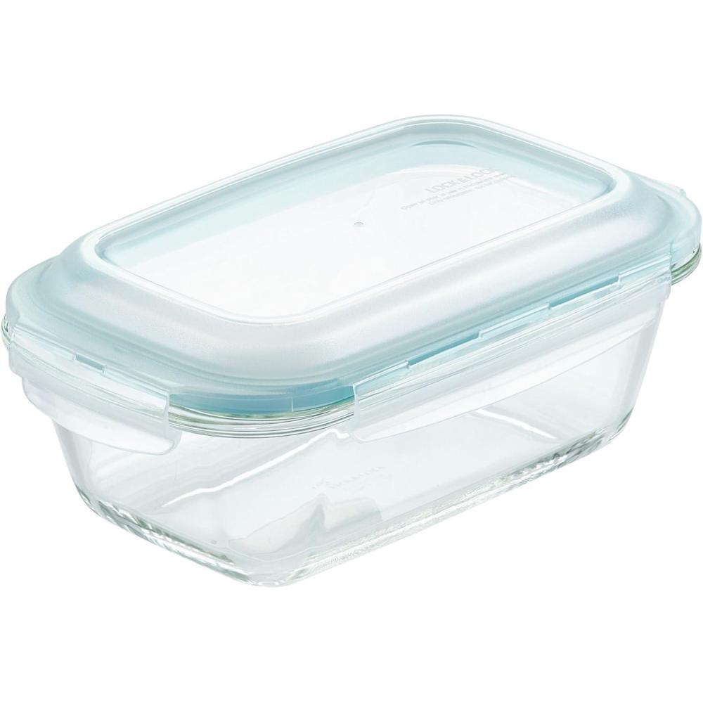 image:imageLOCK amp LOCK LocknLock Purely Better Glass Round Pie Baking DishFood Storage Container with Lid 95 Inch ClearLoaf Pan