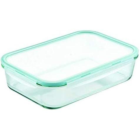 image:imageLOCK amp LOCK LocknLock Purely Better Glass Round Pie Baking DishFood Storage Container with Lid 95 Inch ClearRectangle Baker