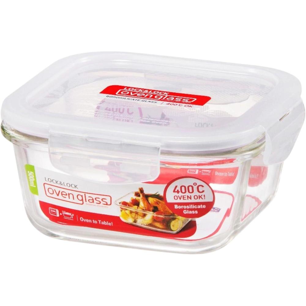 image:imageLOCK amp LOCK Purely Better Glass Food Storage Container with Lid 211cup Clear