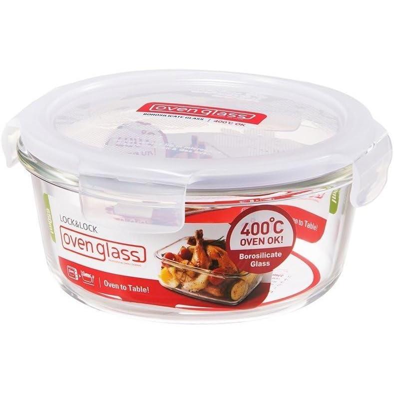 image:imageLOCK amp LOCK Purely Better Glass Food Storage Container with Lid Round13 oz Clear275Cup