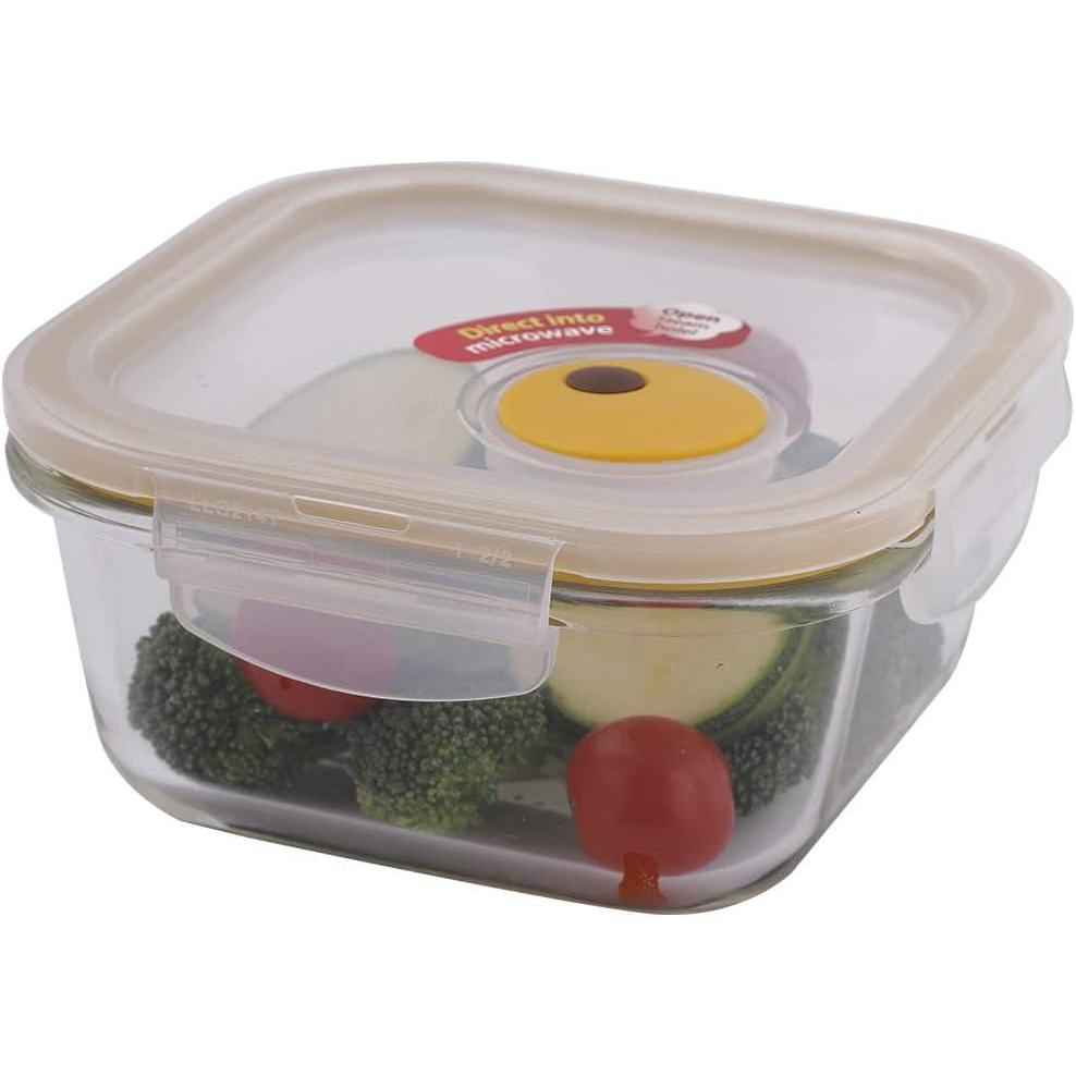 image:imageLock amp Lock Purely Better Glass Food Storage Container with Steam Vent Lid Square17 oz Color May VarySquare 17 oz