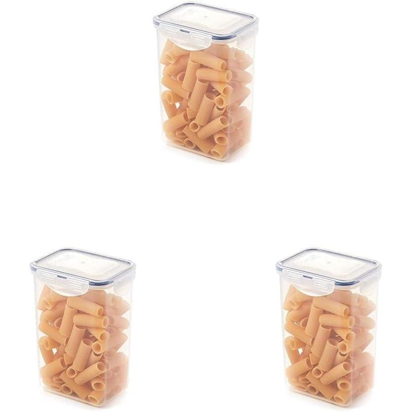 image:imageLocknLock Easy Essentials Pantry Rectangular Food Storage Container 55 Cup  Clear1 Count Pack of 3