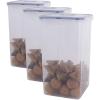 image:imageLOCK amp LOCK Easy Essentials Food lidsPantry StorageAirtight containers BPA Free Square169 Cupfor Chips Clear169 Cup Pack of 3