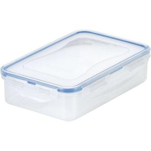 LOCK & LOCK Easy Essentials On The Go Meal Prep Lunch Box, Airtight Containers with Lid, BPA Free, Rectangle (3 Section) -27 oz, Clear(1 Count (Pack of 1))