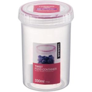 LOCK & LOCK Easy Essentials Twist Food Storage lids/Airtight containers, BPA Free, Tall-11 oz-for Nuts, Clear