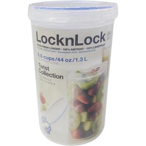 LOCK & LOCK Easy Essentials Twist Food Storage lids/Airtight containers, BPA Free, Tall-44 oz-for Pasta, Clear(44 Ounce)