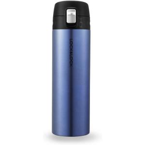 LOCK & LOCK Feather Light Stainless Steel Vacuum Insulated Thermal Travel Mug, 17 oz, Ruby Red(Sapphire Blue)
