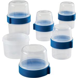 LOCK & LOCK LocknLock Easy Essentials Twist Two Way Container Food Storage Bin, BPA-Free/Dishwasher Safe, 12-Piece Set, Clear(10-Piece Set (Pack of 1))