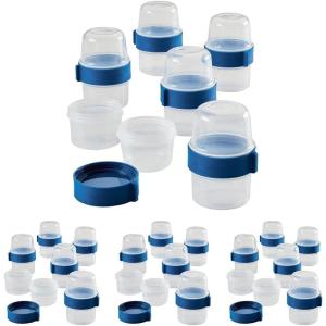 LOCK & LOCK LocknLock Easy Essentials Twist Two Way Container Food Storage Bin, BPA-Free/Dishwasher Safe, 12-Piece Set, Clear(12-Piece Set (Pack of 4))
