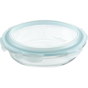 LOCK & LOCK LocknLock Purely Better Glass Round Pie Baking Dish/Food Storage Container with Lid, 9.5 Inch, Clear(Pie Dish)