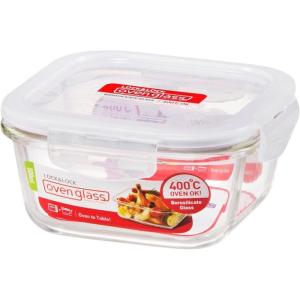 LOCK & LOCK Purely Better Glass Food Storage Container with Lid, 2.11-cup, Clear