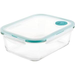 Lock & Lock Purely Better Glass Food Storage Container with Steam Vent Lid, Square-17 oz, Color May Vary(Square – 67.6 oz)