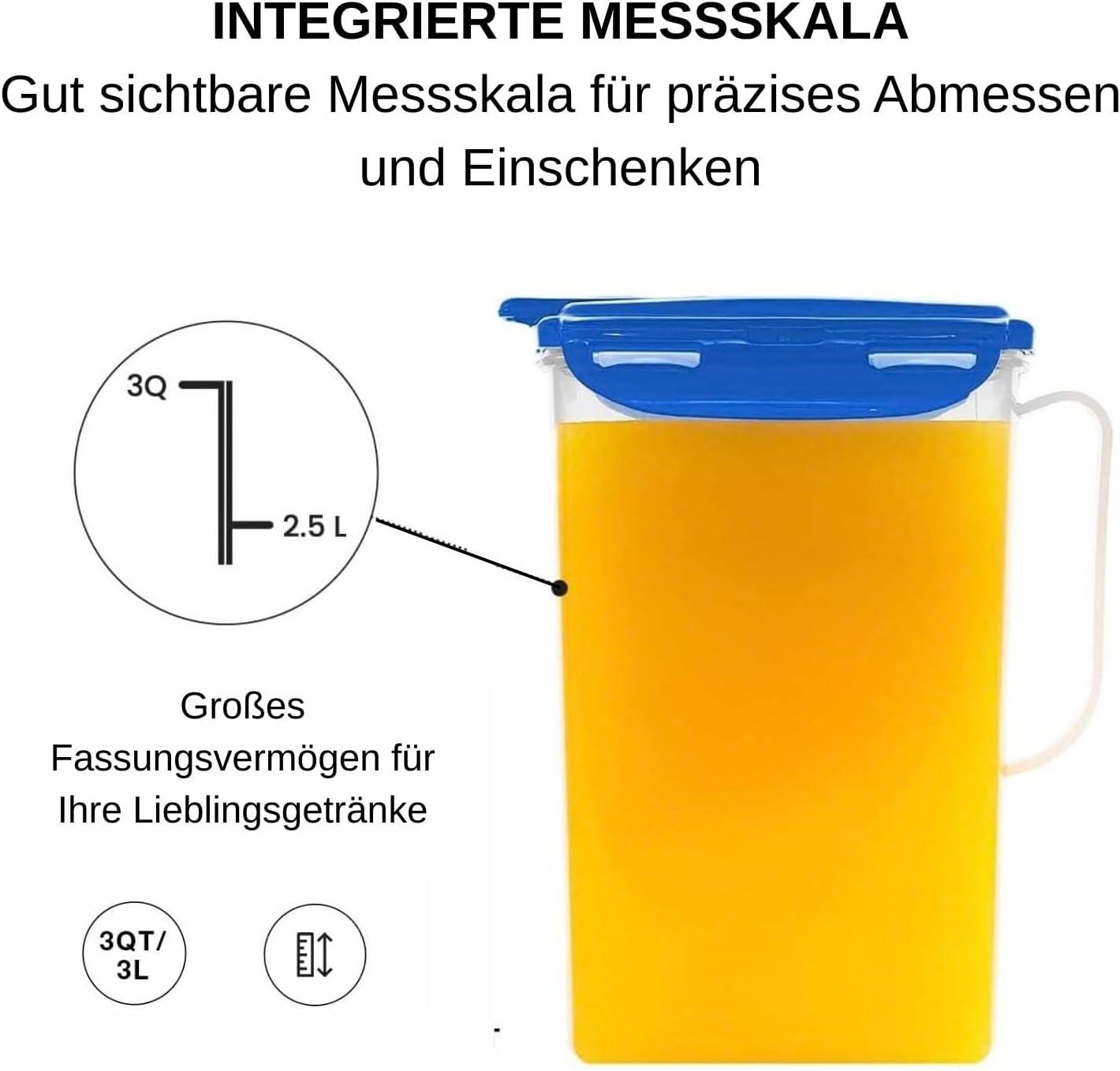 image:imageLocknLock Aqua Fridge Door Water Jug with Handle BPA Free Plastic Pitcher with Flip Top Lid Perfect for Making Teas and Juices 2 Quarts IvoryBlue