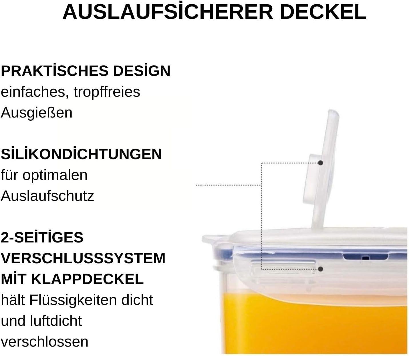 image:imageLocknLock Aqua Fridge Door Water Jug with Handle BPA Free Plastic Pitcher with Flip Top Lid Perfect for Making Teas and Juices 2 Quarts IvoryClear