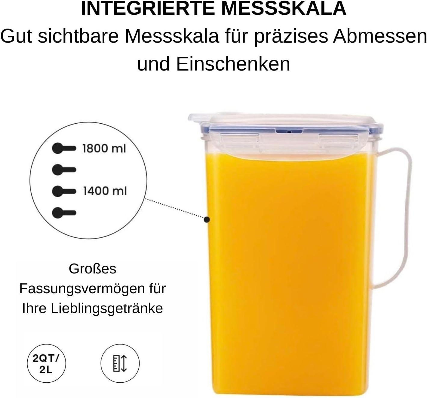 image:imageLocknLock Aqua Fridge Door Water Jug with Handle BPA Free Plastic Pitcher with Flip Top Lid Perfect for Making Teas and Juices 2 Quarts IvoryClear