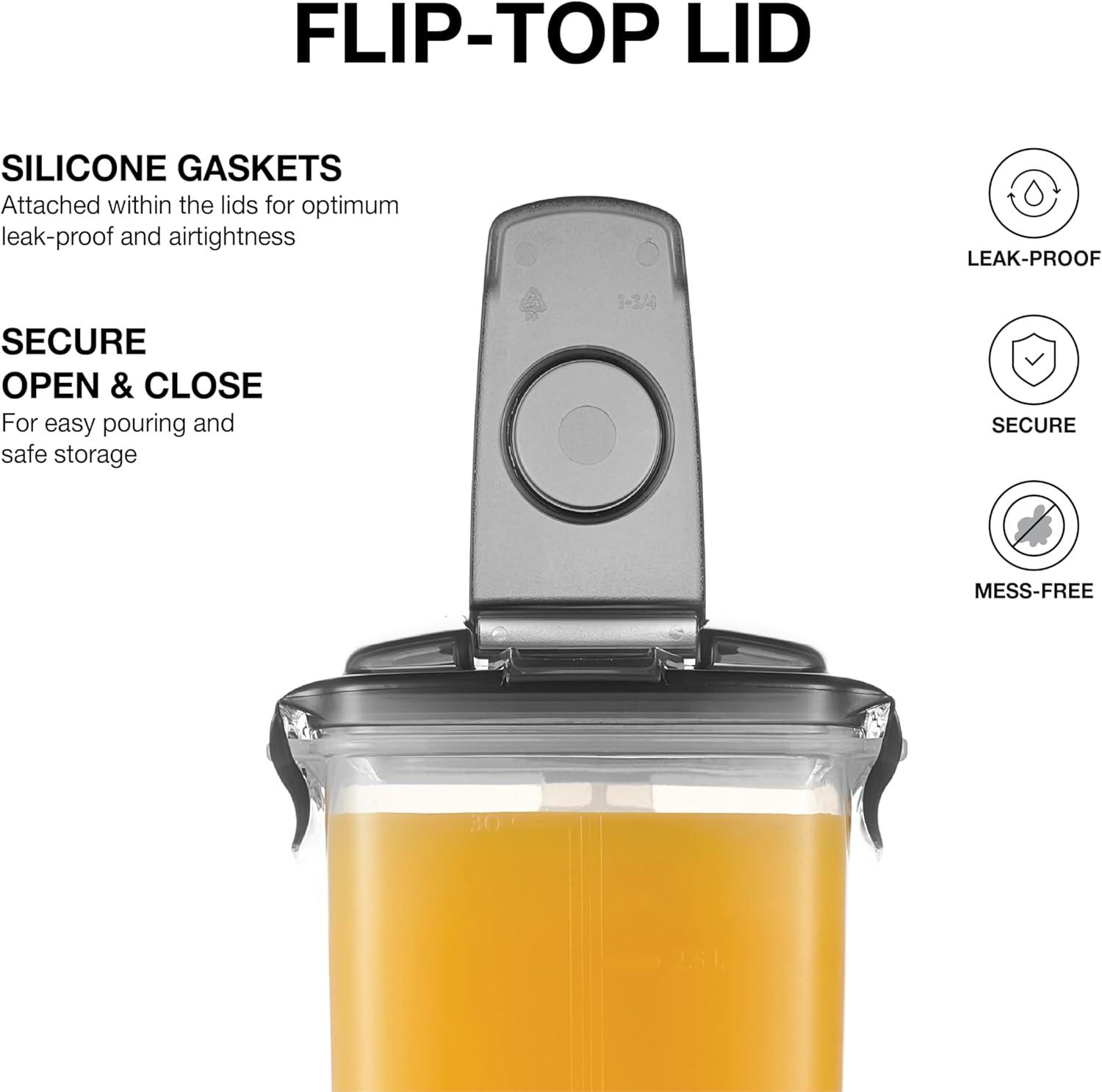 image:imageLocknLock Aqua Fridge Door Water Jug with Handle BPA Free Plastic Pitcher with Flip Top Lid Perfect for Making Teas and Juices 2 Quarts IvoryGray