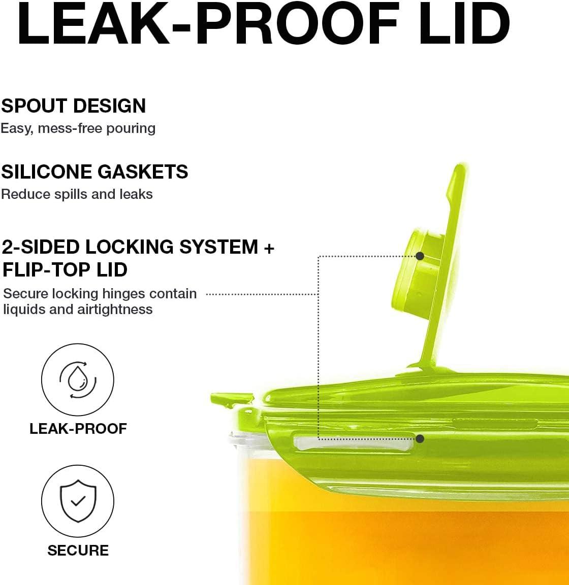 image:imageLocknLock Aqua Fridge Door Water Jug with Handle BPA Free Plastic Pitcher with Flip Top Lid Perfect for Making Teas and Juices 2 Quarts IvoryGreen