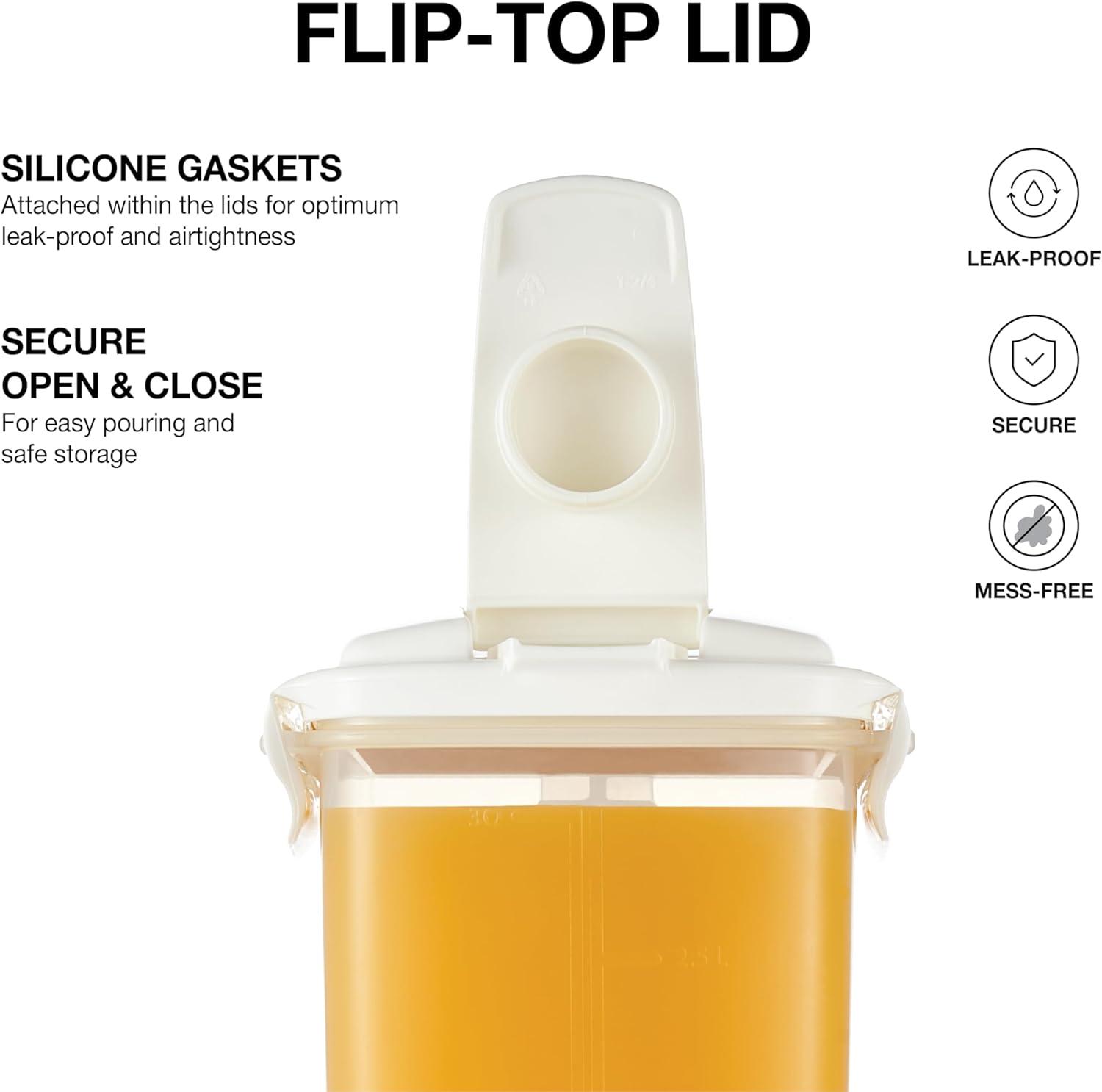 image:imageLocknLock Aqua Fridge Door Water Jug with Handle BPA Free Plastic Pitcher with Flip Top Lid Perfect for Making Teas and Juices 2 Quarts IvoryIvory