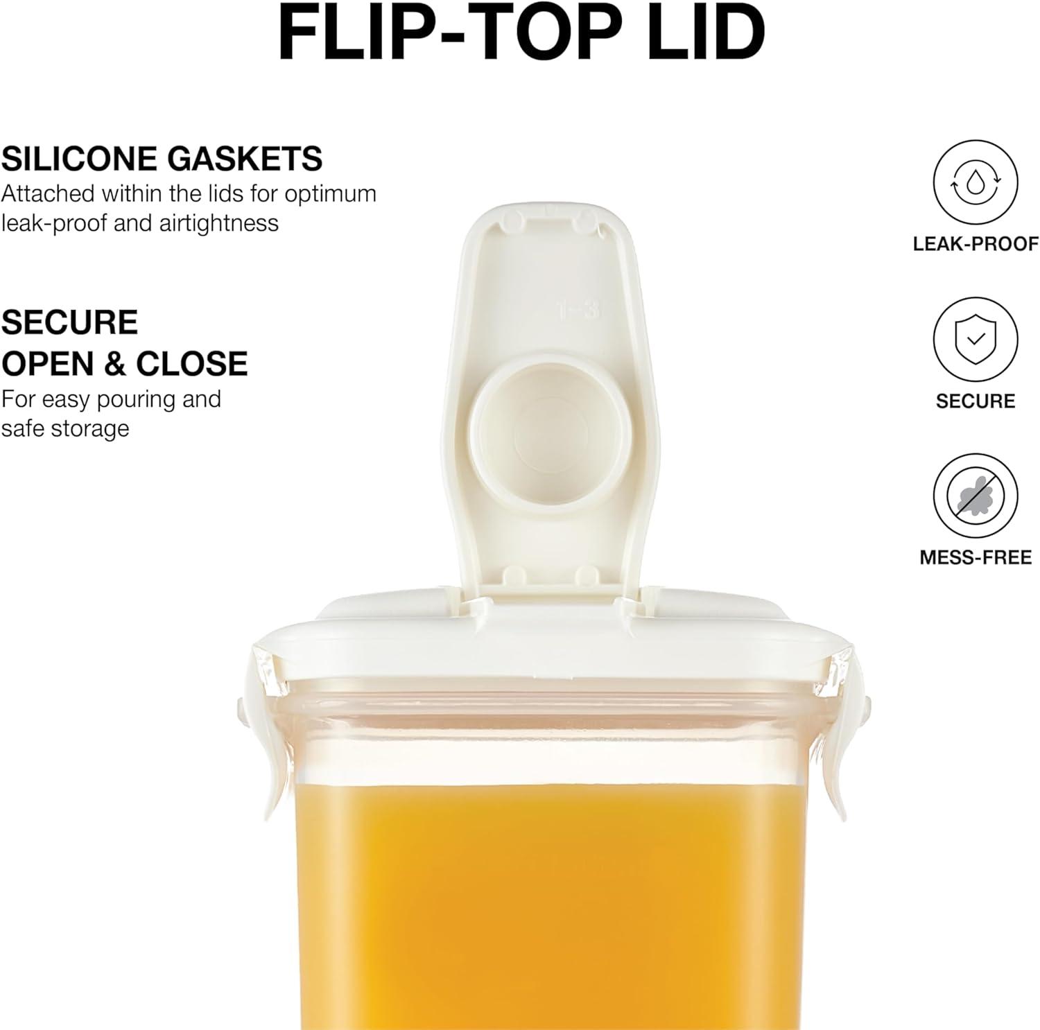 image:imageLocknLock Aqua Fridge Door Water Jug with Handle BPA Free Plastic Pitcher with Flip Top Lid Perfect for Making Teas and Juices 2 Quarts IvoryIvory