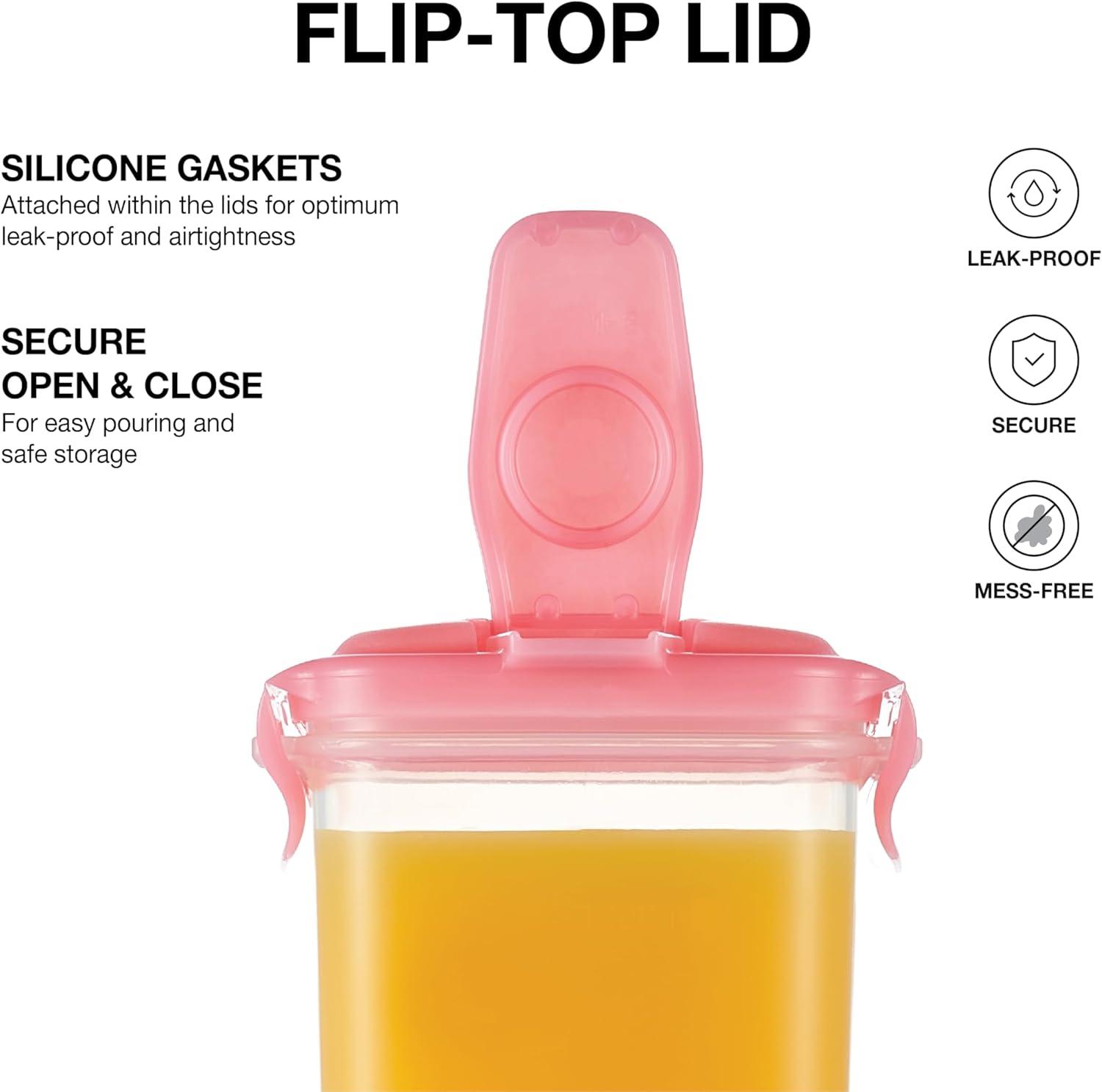image:imageLocknLock Aqua Fridge Door Water Jug with Handle BPA Free Plastic Pitcher with Flip Top Lid Perfect for Making Teas and Juices 2 Quarts IvoryPink