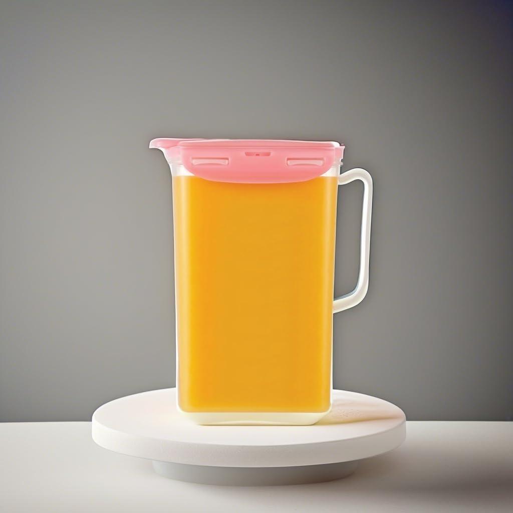image:imageLocknLock Aqua Fridge Door Water Jug with Handle BPA Free Plastic Pitcher with Flip Top Lid Perfect for Making Teas and Juices 2 Quarts IvoryPink