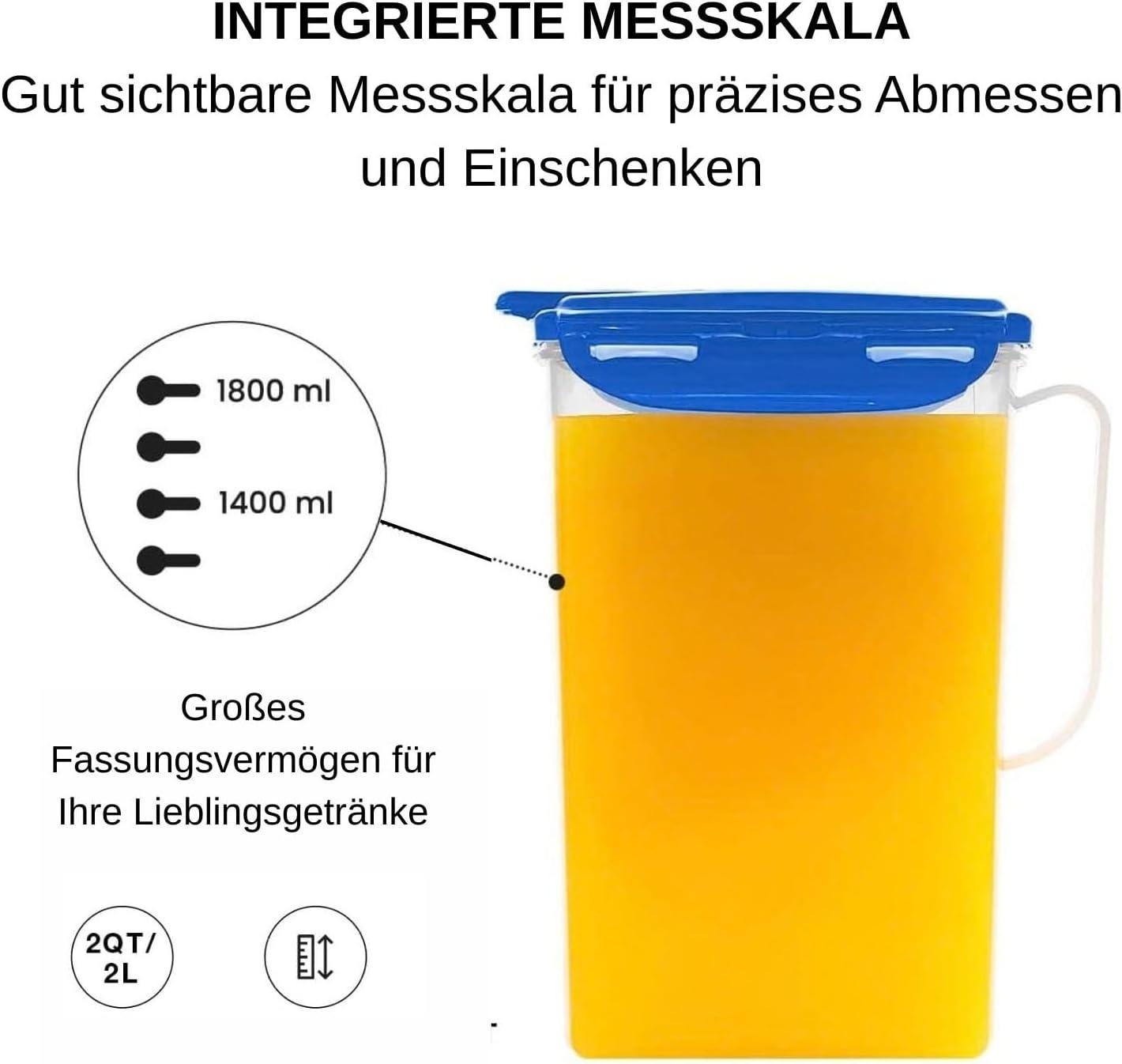 image:imageLocknLock Aqua Fridge Door Water Jug with Handle BPA Free Plastic Pitcher with Flip Top Lid Perfect for Making Teas and Juices 2 Quarts IvoryTransparent