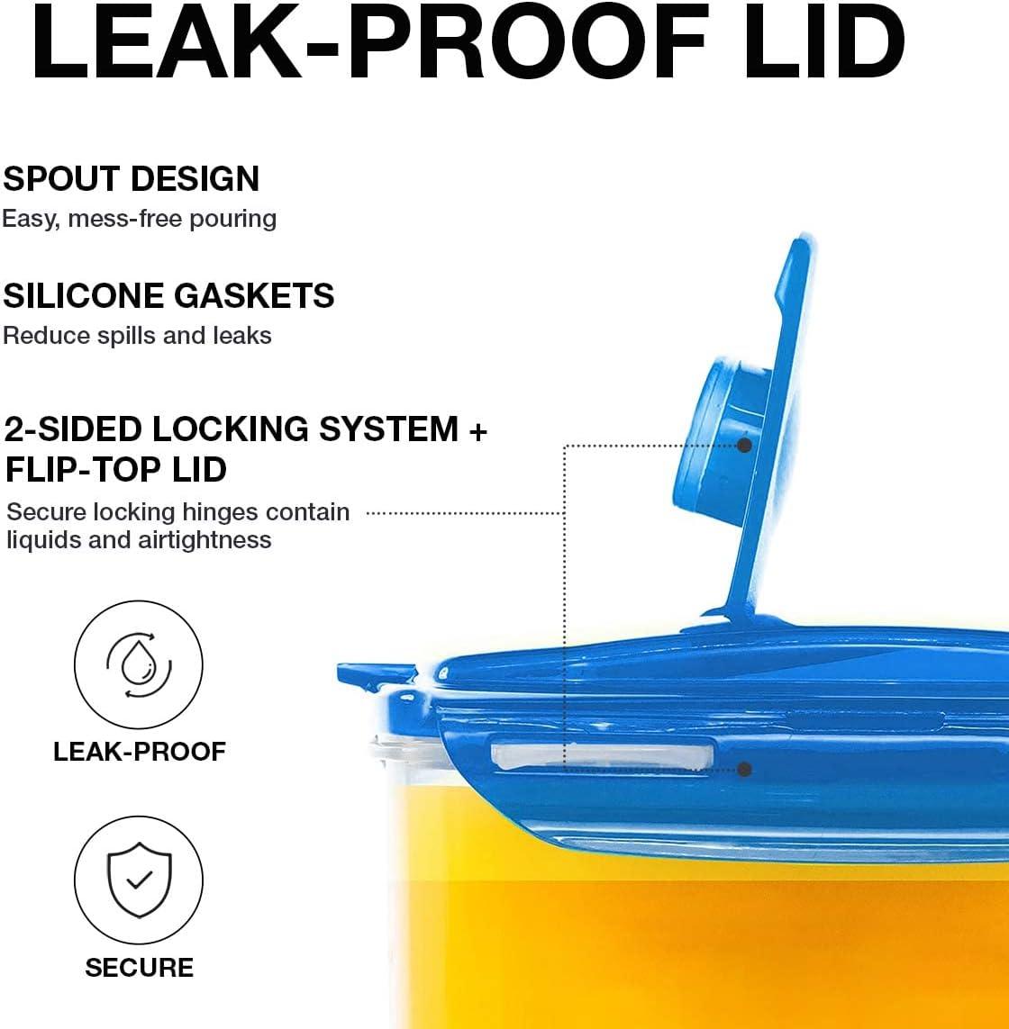 image:imageLocknLock Aqua Fridge Door Water Jug with Handle BPA Free Plastic Pitcher with Flip Top Lid Perfect for Making Teas and Juices 2 Quarts IvoryTransparent