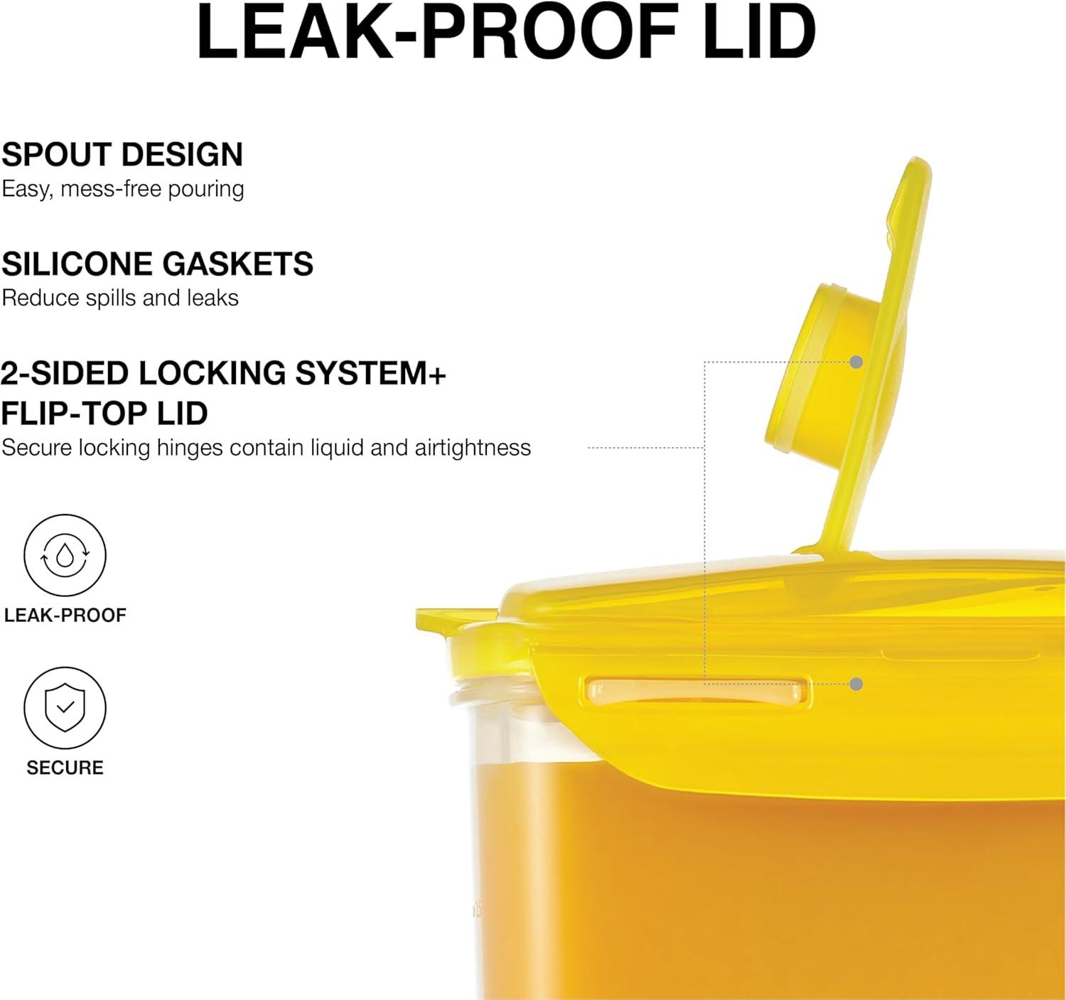 image:imageLocknLock Aqua Fridge Door Water Jug with Handle BPA Free Plastic Pitcher with Flip Top Lid Perfect for Making Teas and Juices 2 Quarts IvoryYellow
