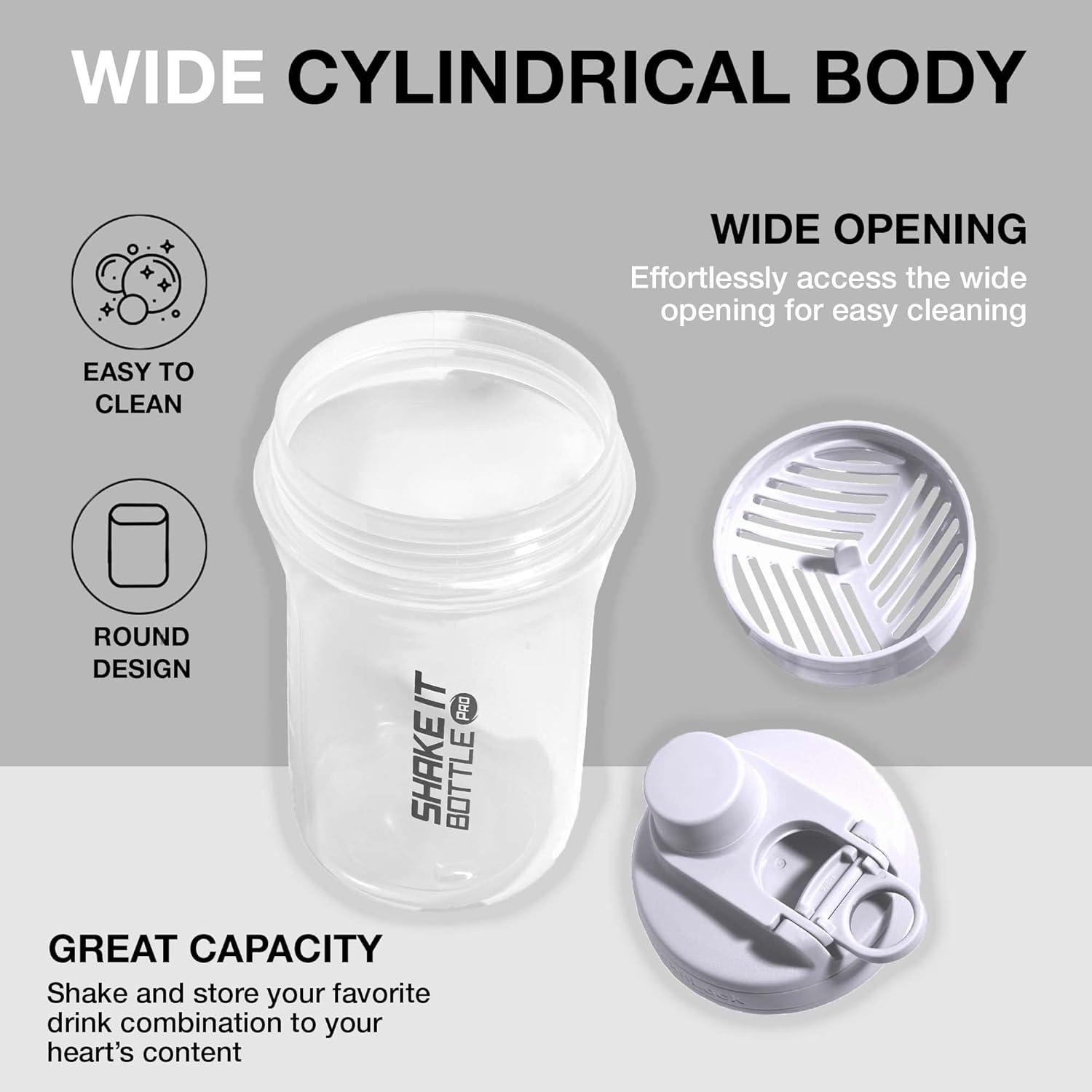 image:imageLocknLock HAP943LGRY Shake It Bottle Pro Protein Shaker Cup for Shakes Mixes Pre Workout Gym Fitness Sports Travel BPAFree Plastic Leakproof Portable with Lid and Handle 22 oz Off WhiteOff White